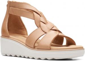 Мужские сандалии Clarks Jillian Bright на танкетке, светло-коричневый