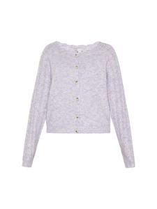 Женский кардиган цвета лаванды и меланжа Usha