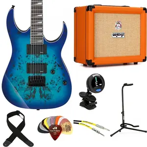 Электрогитара Ibanez GIO GRGR221PA и комплект Orange Crush 20 Amp Essentials - Aqua Burst