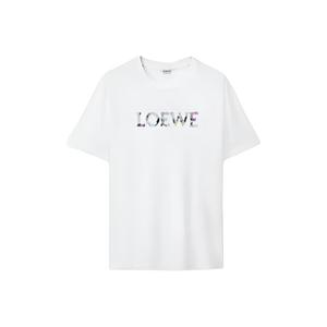 Футболка Relaxed Fit с вышитым логотипом LOEWE, белый