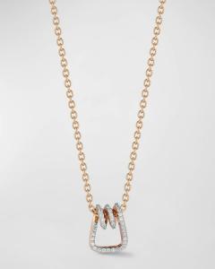 Ожерелье Huxley с подвеской в ​​форме змеевика из розового золота 18 карат с бриллиантами Walters Faith