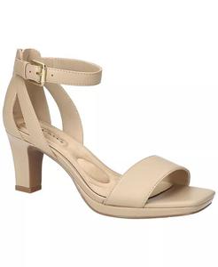 Женские босоножки на каблуке с квадратным носком Easy Street, коричневый/бежевый