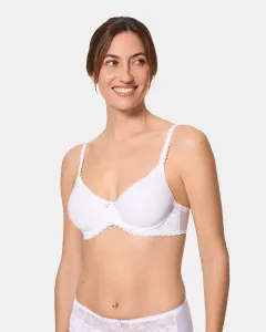 Бюстгальтер на косточках из дышащей микрофибры с формованными чашками Playtex, белый