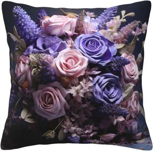 Ogniwo Подушка Lavender Bouquet квадратная мягкая для дивана Lavender Bouquet2