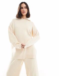 Толстовка South Beach Knit с резинкой внизу, кремового цвета