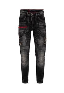 Джинсы рокового дизайна CIPO & BAXX, черный