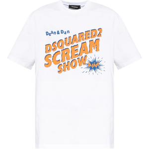 Футболка с принтом логотипа DSQUARED 2, белый