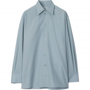 Хлопковая рубашка Burberry, серый