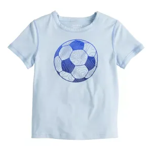 Футболка с адаптивной сенсорной графикой для малышей и мальчиков 4–12 лет Jumping Beans, цвет blue soccer ball