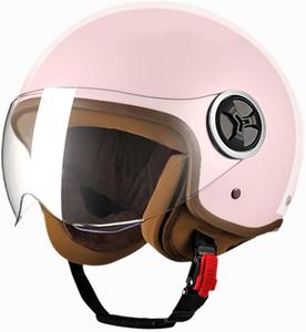 Шлем винтажный Dcoltmi-888 Motorcycle Vespa, розовый