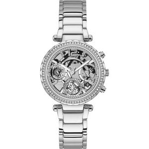 Часы из серой нержавеющей стали Guess