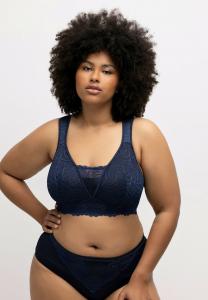 Треугольный бюстгальтер F Ulla Popken, темно-синий