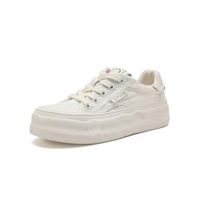 Женские спортивные кроссовки противоскользящие и износостойкие легкие низкие скейтбордские D:FUSE SCANDINAVIA, экрю (недышащие)