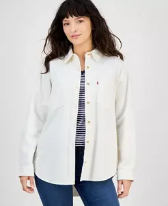 Женская хлопковая рубашка Iris с пуговицами спереди Levi's, слоновая кость/кремовый