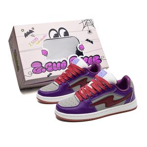 Z.SUO Низкие унисекс скейтерские кроссовки Night Purple с защитой, амортизацией, износостойкостью и малым весом, цвет Night Purple