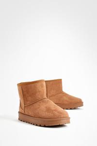 Уютные мини-сапожки boohoo, коричневый