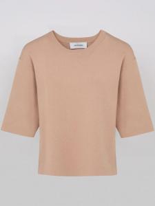 Трикотажная укороченная футболка Yves Salomon, нейтральный