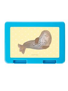 Mr. & Mrs. Panda Ланчбокс с изображением тюленя, смеющегося без слов, пастельно-желтого цвета