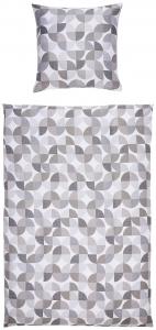 Постельное белье Mako из атласа, 135x200 см, серое Janine, серый