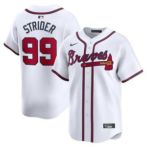 Мужская белая домашняя лимитированная джерси Spencer Strider Atlanta Braves Nike