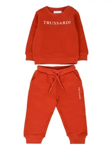 Спортивный костюм с логотипом TRUSSARDI JUNIOR, красный