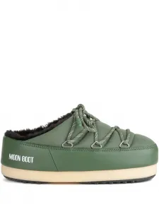 Дутые ботинки на шнуровке Moon Boot, зеленый