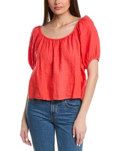 Льняная блузка Velvet by Graham & Spencer Dana, красный