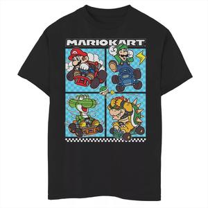 Футболка с графическим рисунком Nintendo Mario Kart Mario Luigi Yoshi Bowser Group для мальчиков 8–20 лет Licensed Character