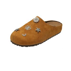 CZRSK Женские противоскользящие бесшумные тапочки с закрытым носком, устойчивые к истиранию, желтые, цвет Yellow