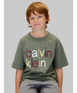 Футболка Slim fit Calvin Klein Jeans, зеленый