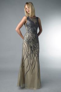 Платье без рукавов Basix Black Label, угольно-нюдовый