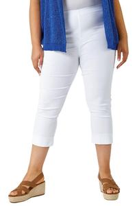 Укороченные эластичные брюки Curve Roman, белый