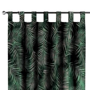 Бархатная штора BEAUTEX, плотная штора с рюшами, бархатный непрозрачный U-образный пояс, 140 x 245 см, цвет на выбор (бензиновый) Dekoria, зеленый