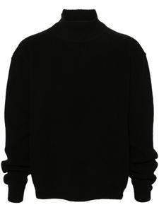 Rick Owens джемпер из вирджинской шерсти с высоким воротником, черный