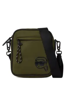 Сумка-мессенджер Ikon с принтом KARL LAGERFELD, зеленый