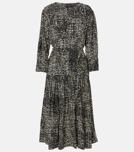 Платье миди из крепа с принтом Харлоу Proenza Schouler, Black Multi