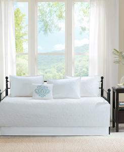 Двусторонний комплект постельного белья quebec из 6 предметов, для дивана-кровати. Madison Park, White