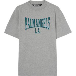 Футболка с принтом логотипа PALM ANGELS, серый