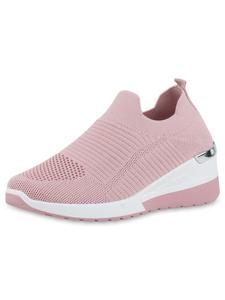 Кроссовки на шнуровке VAN HILL, розовый