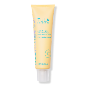 Солнцезащитный гель Protect + Glow для ежедневного использования, широкий спектр защиты SPF 30. TULA, 3.38 oz (supersize)
