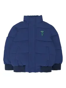 Стеганая куртка-пуховик TRUSSARDI JUNIOR, синий