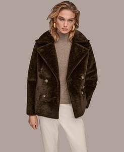 Женское двубортное пальто Donna Karan New York, Chocolate