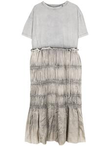 Maison Mihara Yasuhiro платье миди со сборками, серый