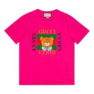 Футболка kai x crossover ss21 loose round neck short sleeve purple red Gucci, красный