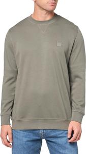 BOSS мужской свитшот из френч-терри с нашивкой-логотипом, Fossil Grey