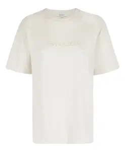 Белая футболка с вышитым логотипом Jw Anderson, белый