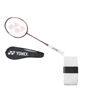 YONEX Тианфу AX10 бадминтонная ракетка полный карбон, атакующий тип, утяжеленная головка, жесткий стержень, начальный уровень, 4U/G5, темный бордовый