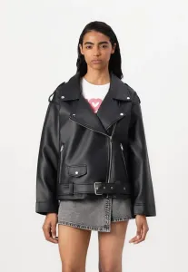 Куртка-Косуха большого размера nmpaulina из искусственной кожи Noisy May, Black