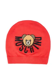 Шапочка с логотипом teddy Moschino Kids, красный