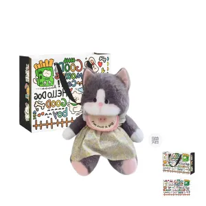 LALABABY Черная кошка с пушистой шерстью плюшевая кукла 30см/40см высота